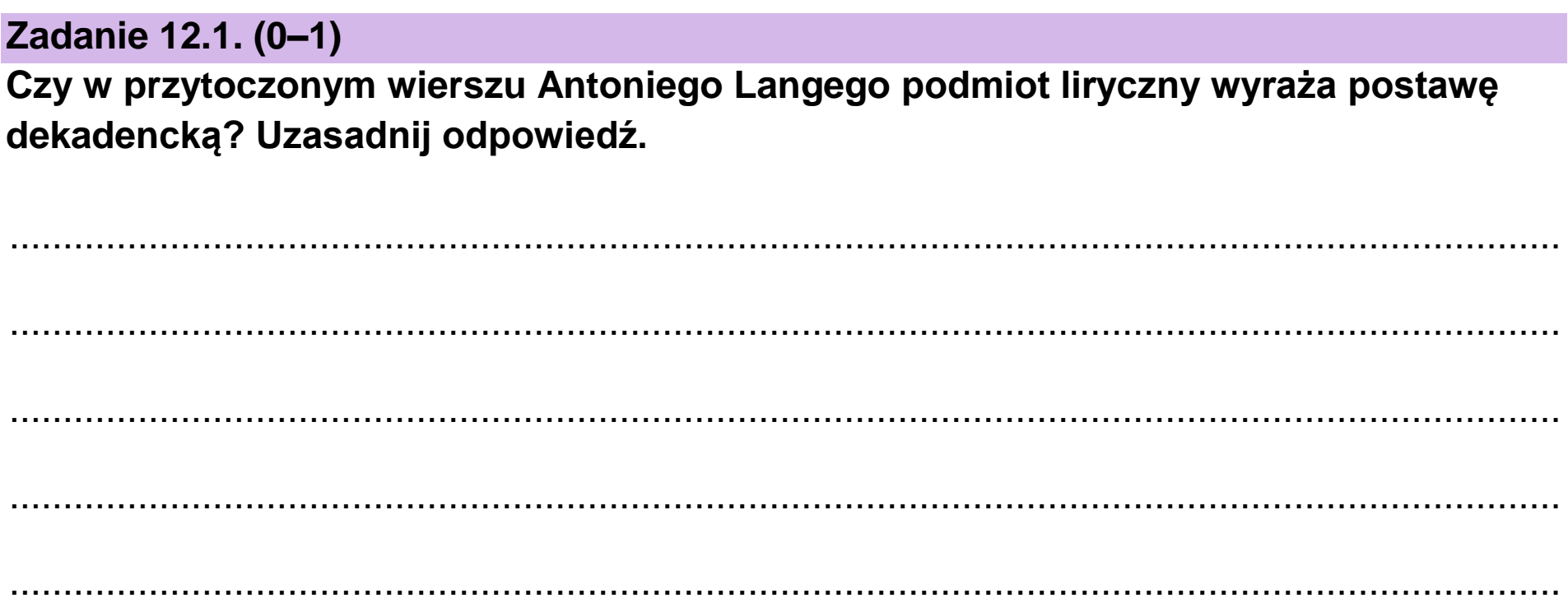 Matura, maj 2026, zadanie 12.1