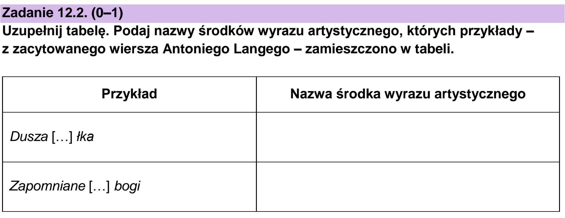 Matura, maj 2026, zadanie 12.2