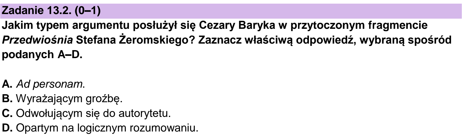 Matura, maj 2026, zadanie 13.2