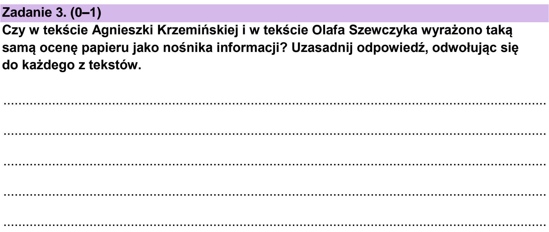 Matura, maj 2026, podgląd zadania 3