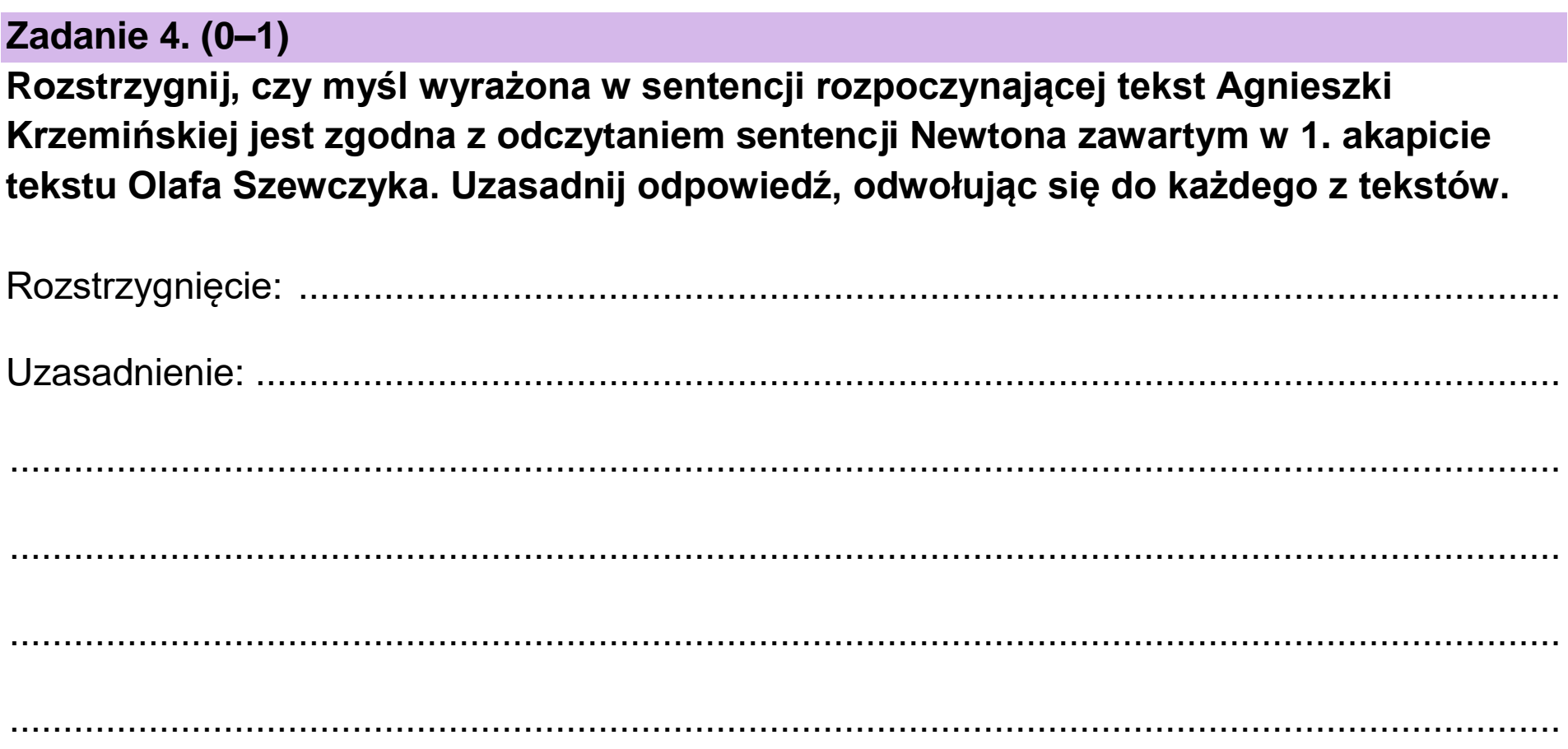 Matura, maj 2026, podgląd zadania 4