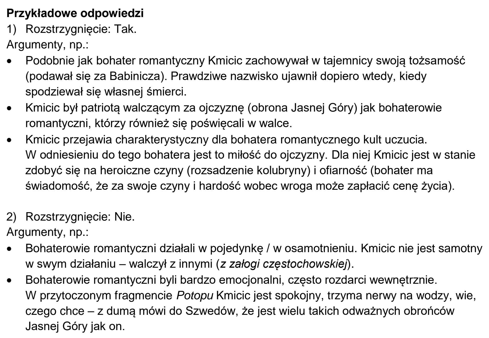 Matura próbna, marzec 2026, odpowiedź do zadania 11, fragment 2