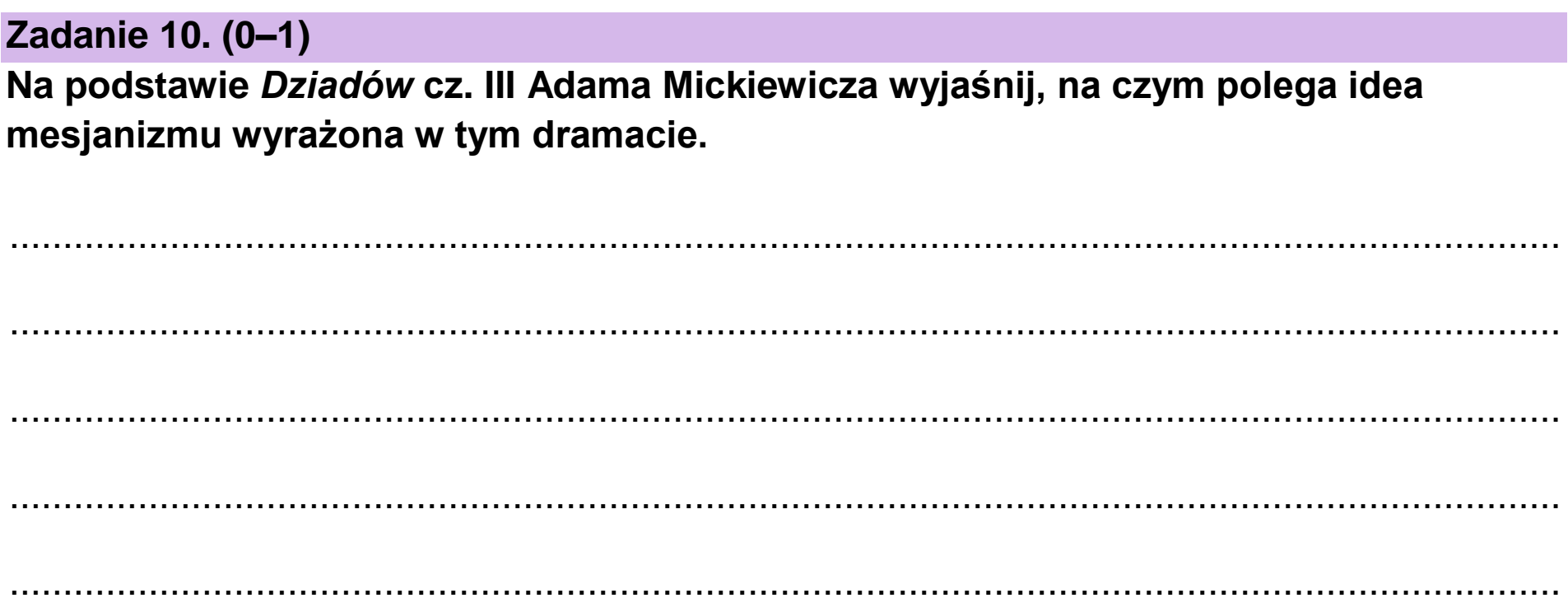 Matura próbna, marzec 2026, podgląd zadania 10