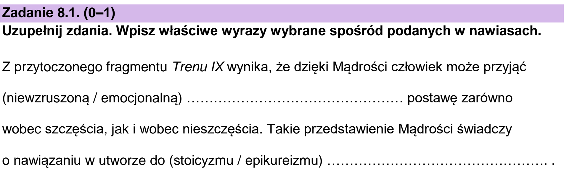 Matura próbna, marzec 2026, zadanie 8.1