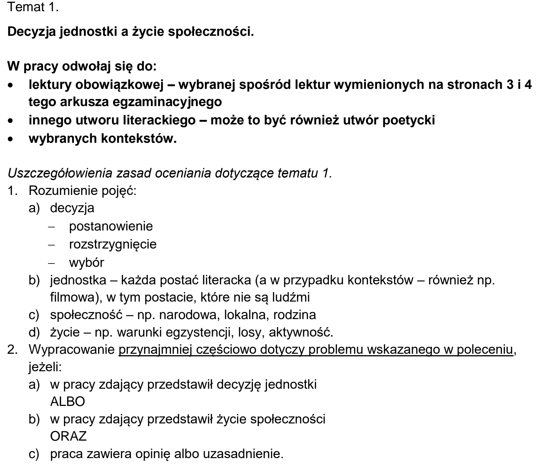 Matura próbna, marzec 2026, odpowiedź do zadania 1, fragment 1