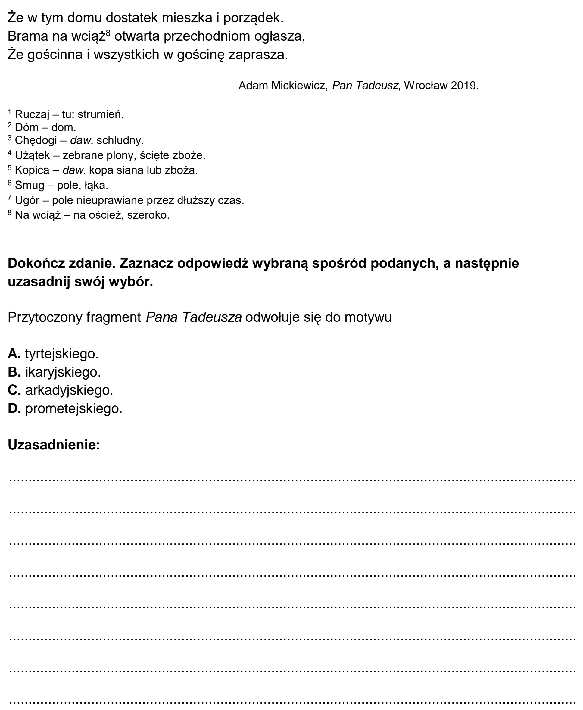 Matura próbna, wrzesien 2022, podgląd zadania 11, fragment 2
