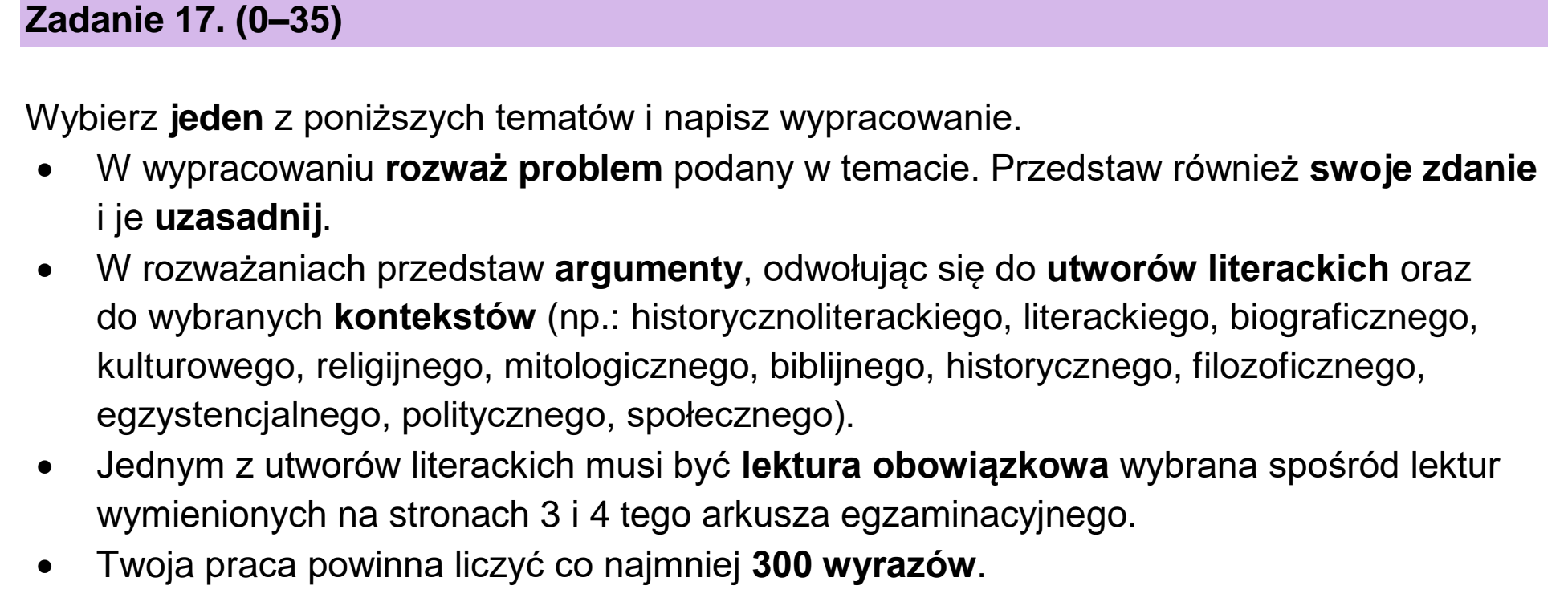 Matura próbna, wrzesien 2022, odpowiedź do zadania 17