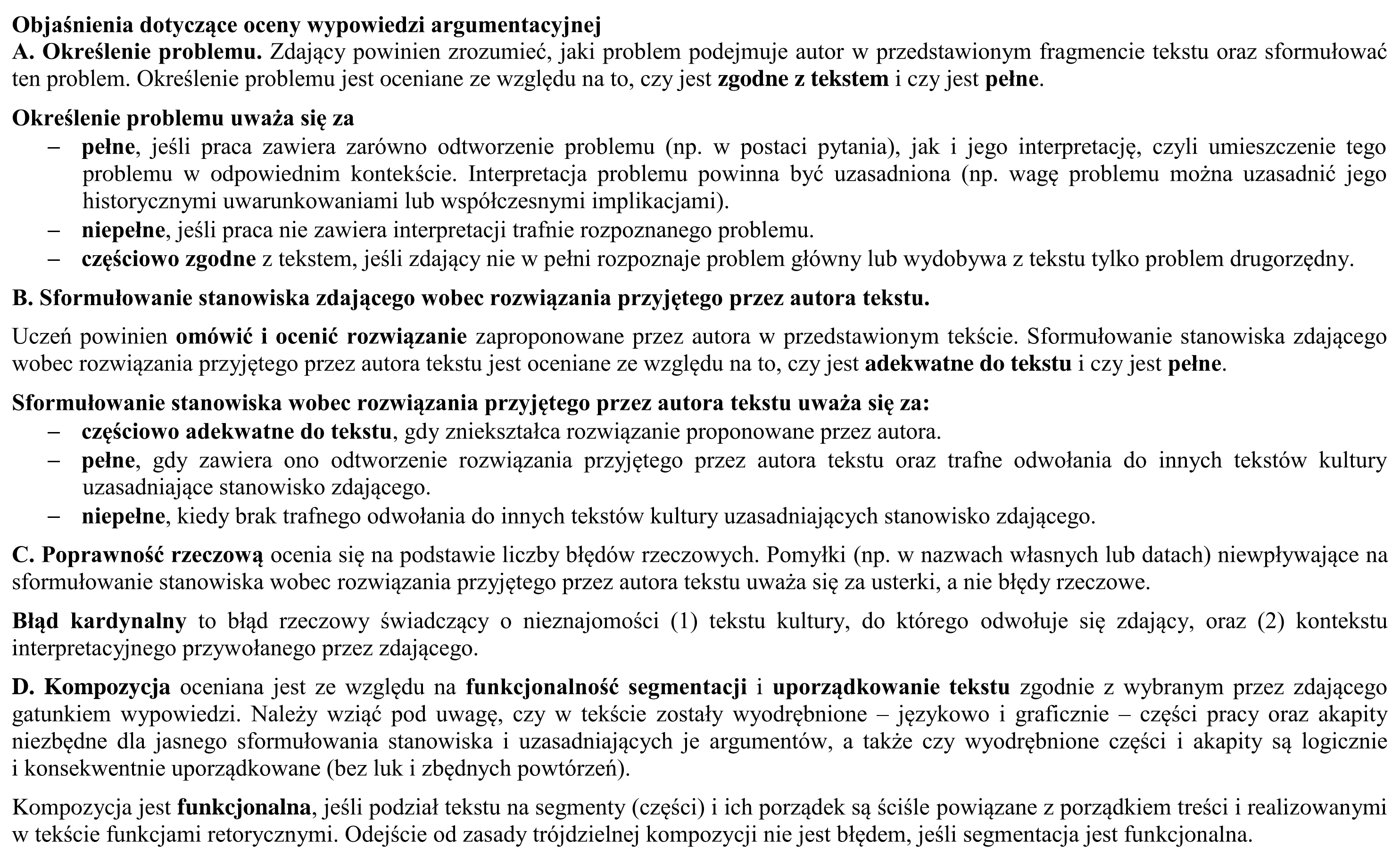 Matura dodatkowa, czerwiec 2018, odpowiedź do zadania 1, fragment 3