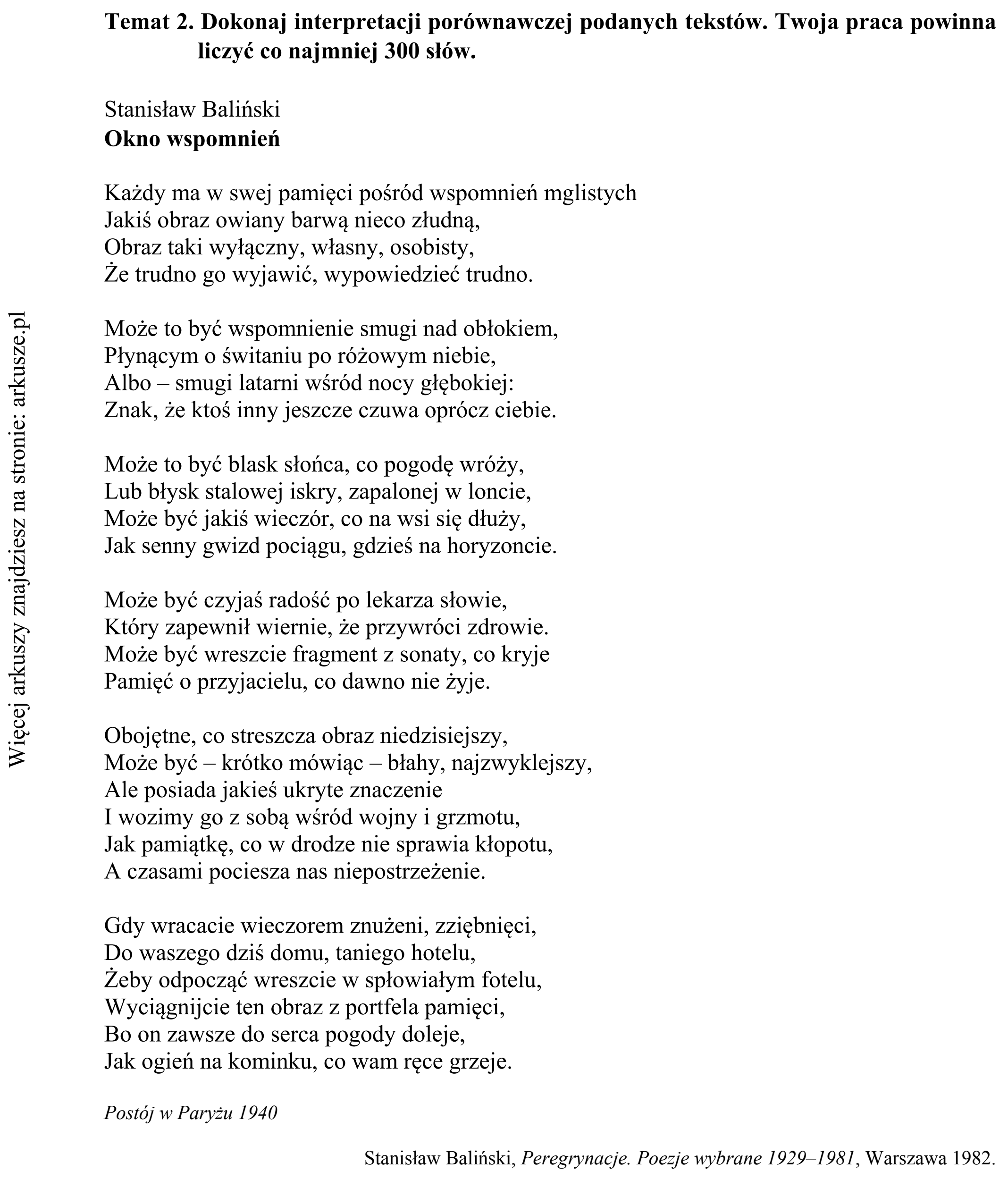 Matura dodatkowa, czerwiec 2019, podgląd zadania 2, fragment 1