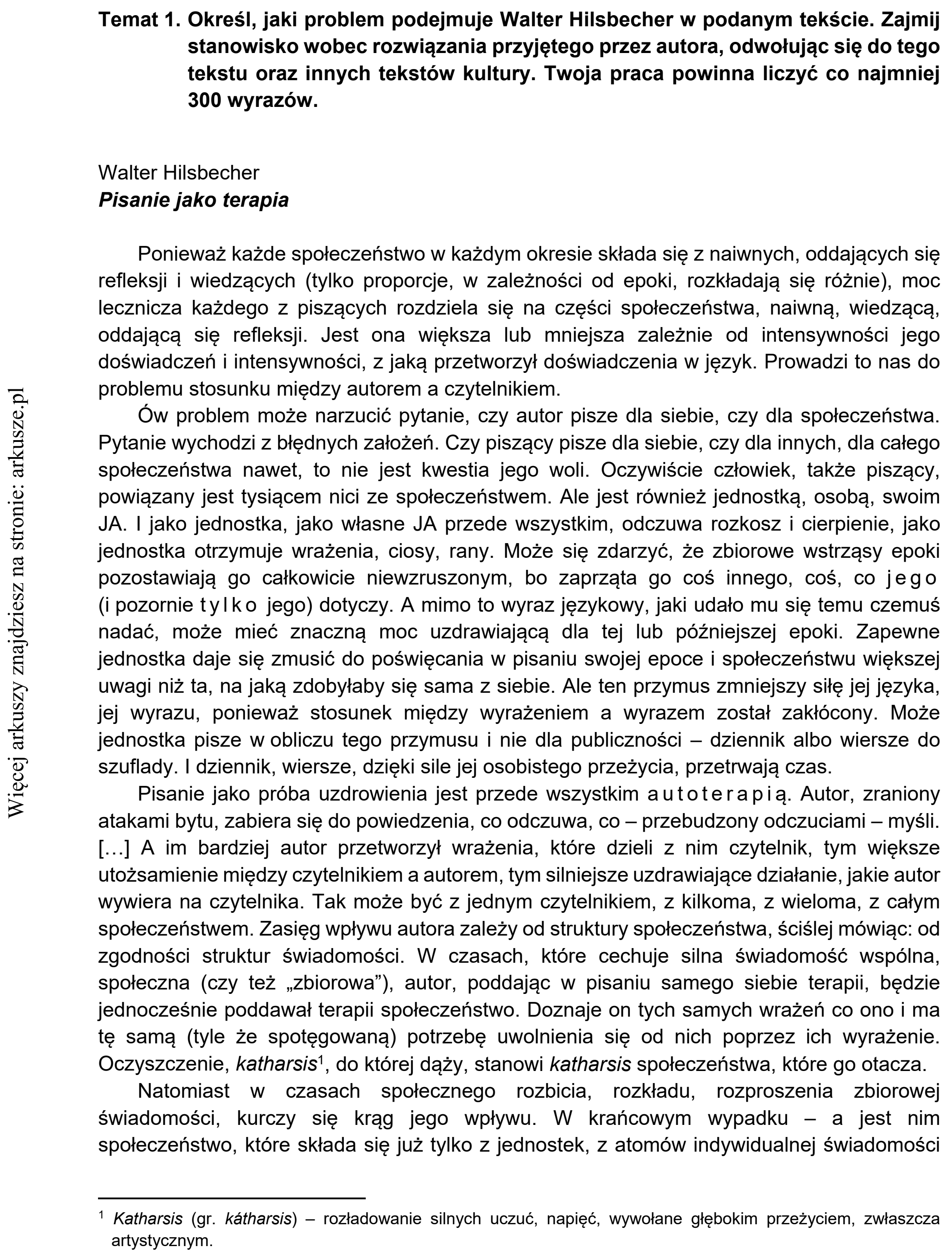 Matura dodatkowa, czerwiec 2021, podgląd zadania 1, fragment 1