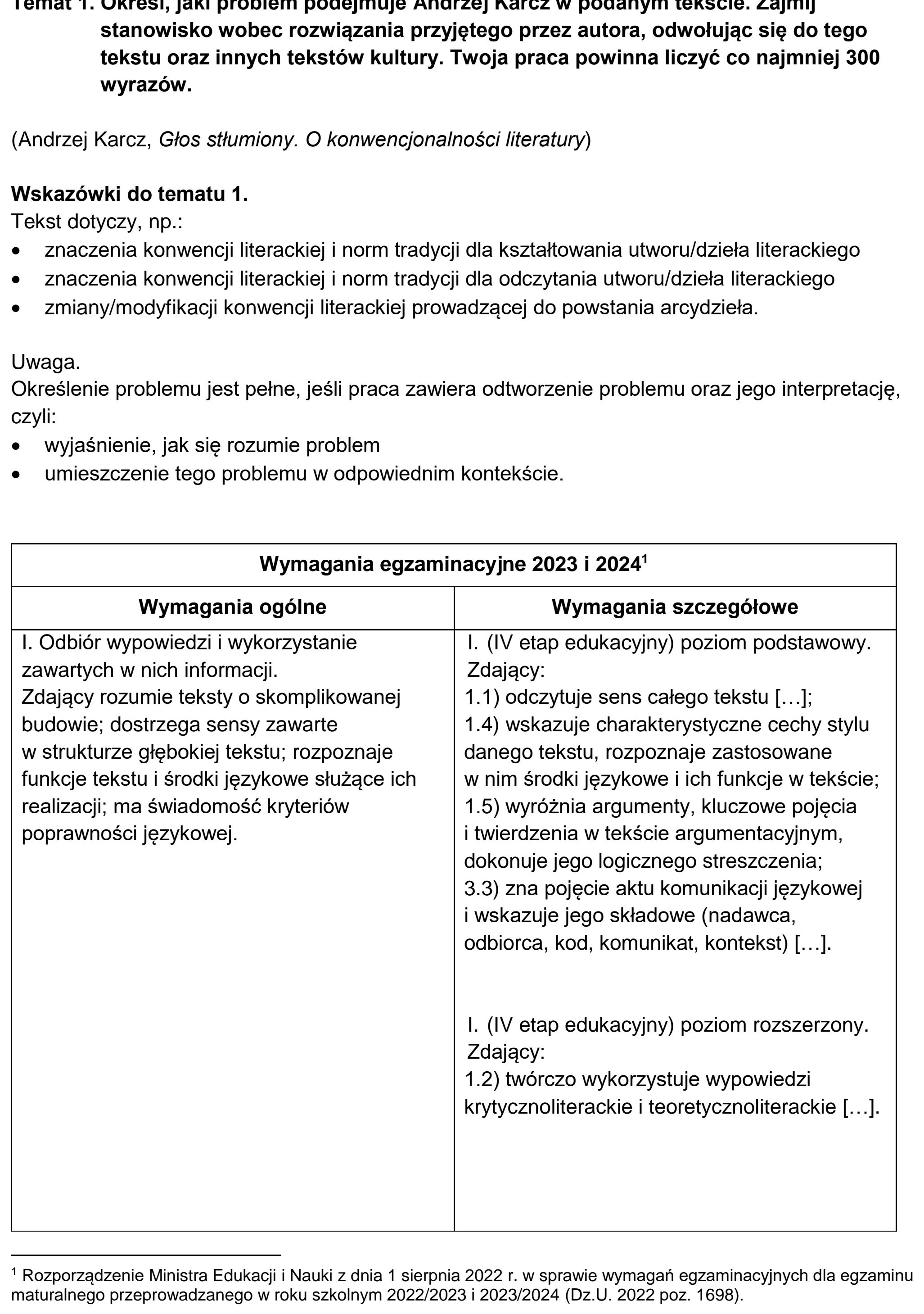 Matura dodatkowa, czerwiec 2023, odpowiedź do zadania 1
