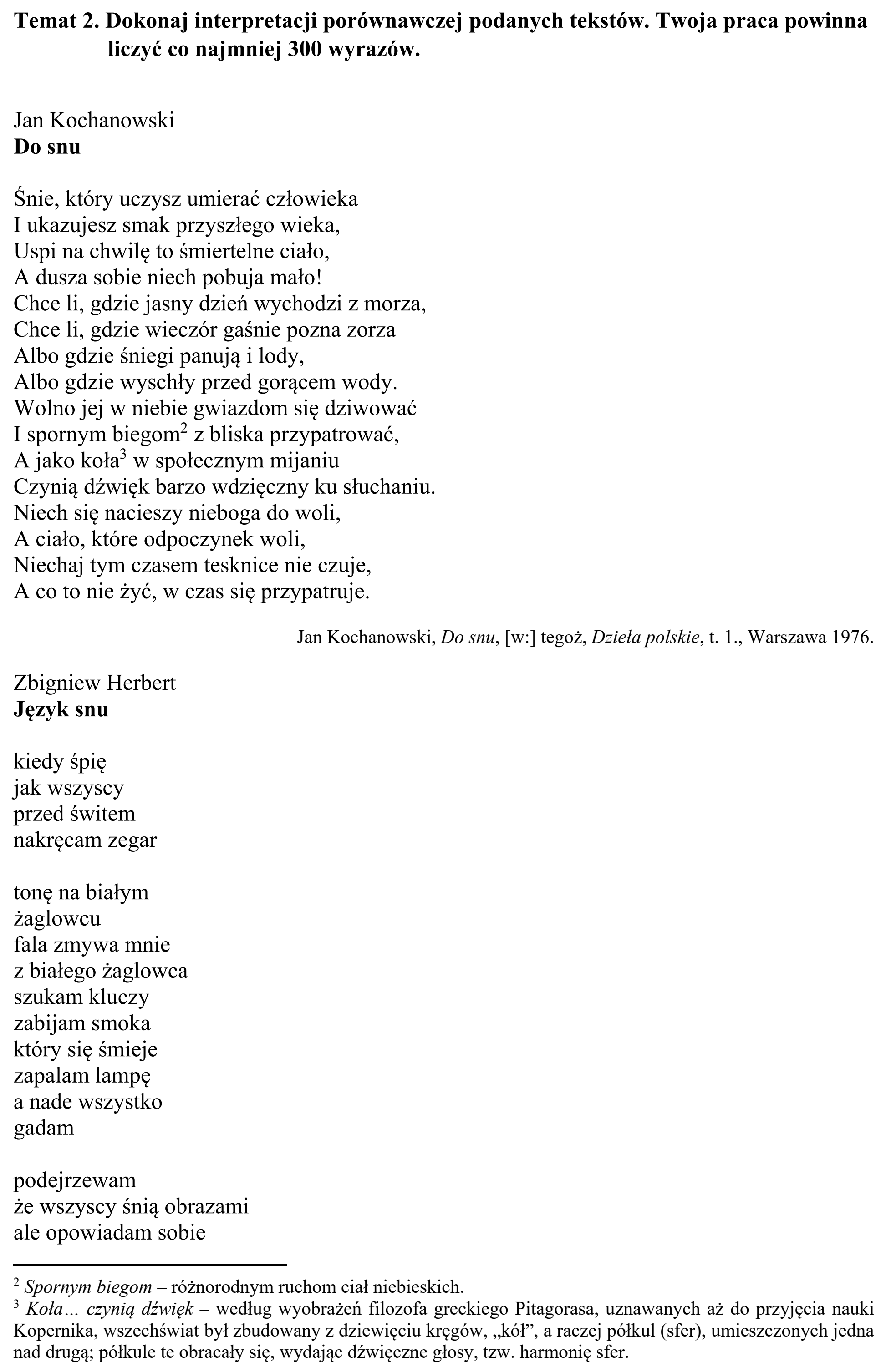 Matura, maj 2020, podgląd zadania 2, fragment 1