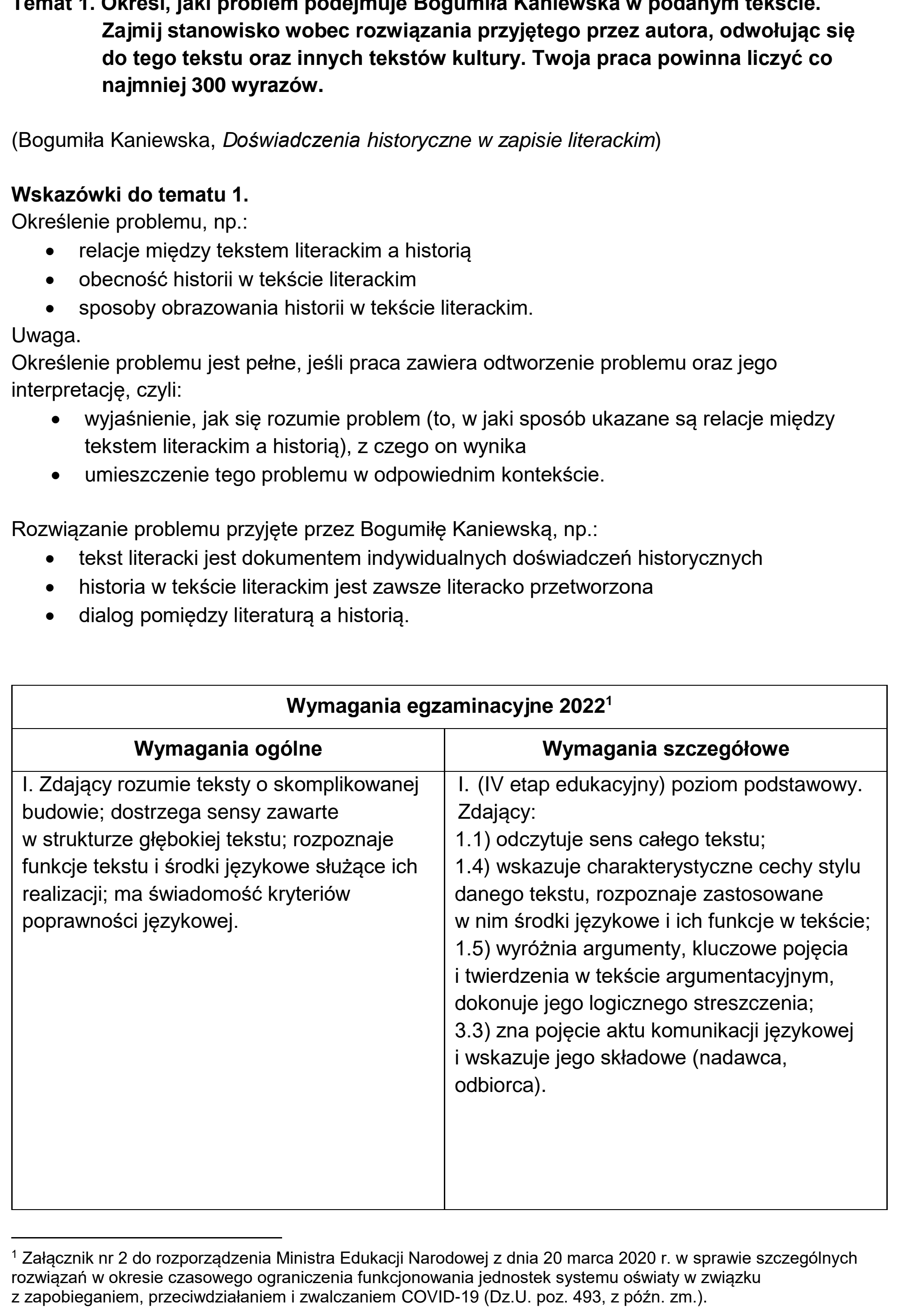 Matura, maj 2022, odpowiedź do zadania 1