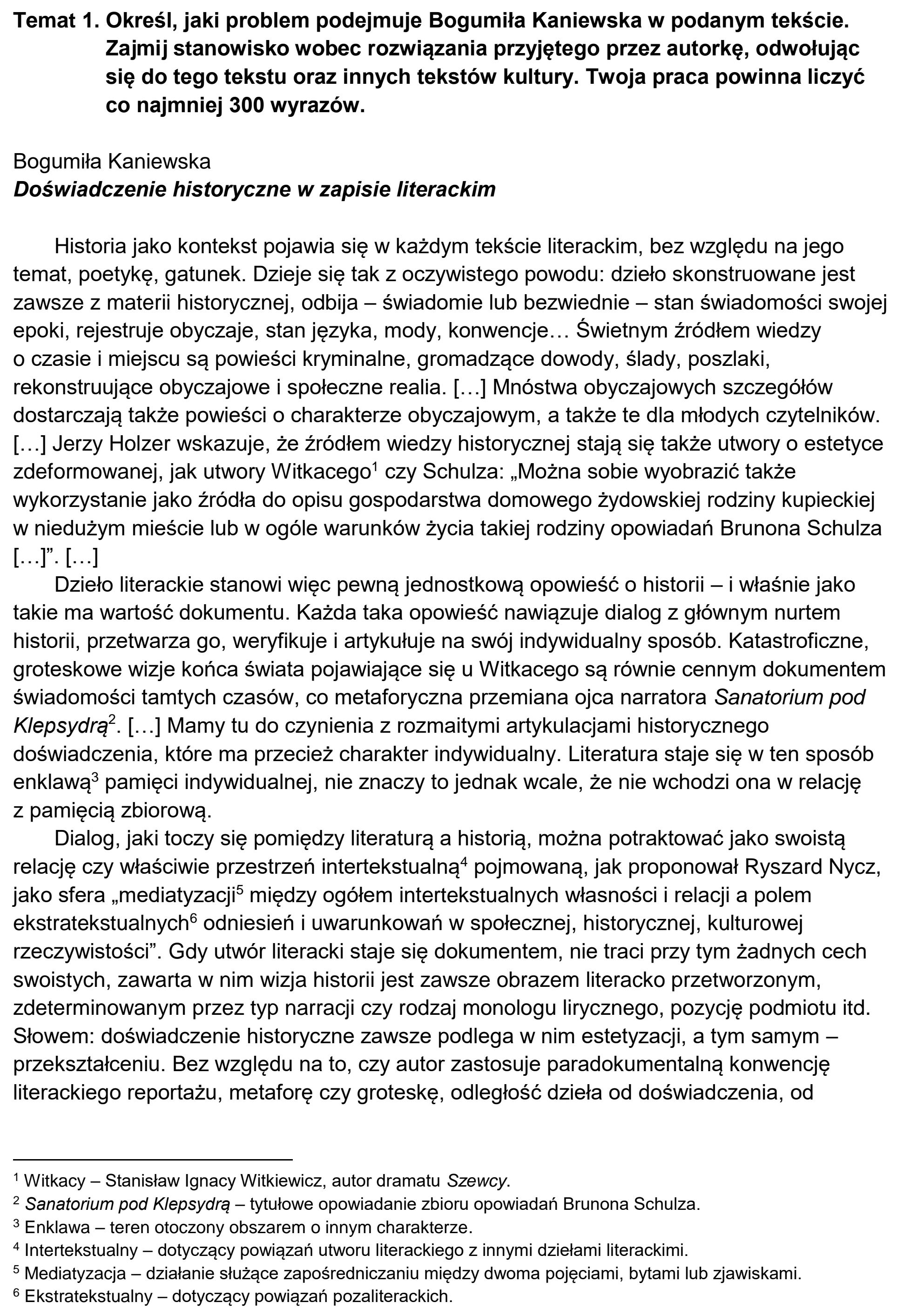 Matura, maj 2022, podgląd zadania 1, fragment 1