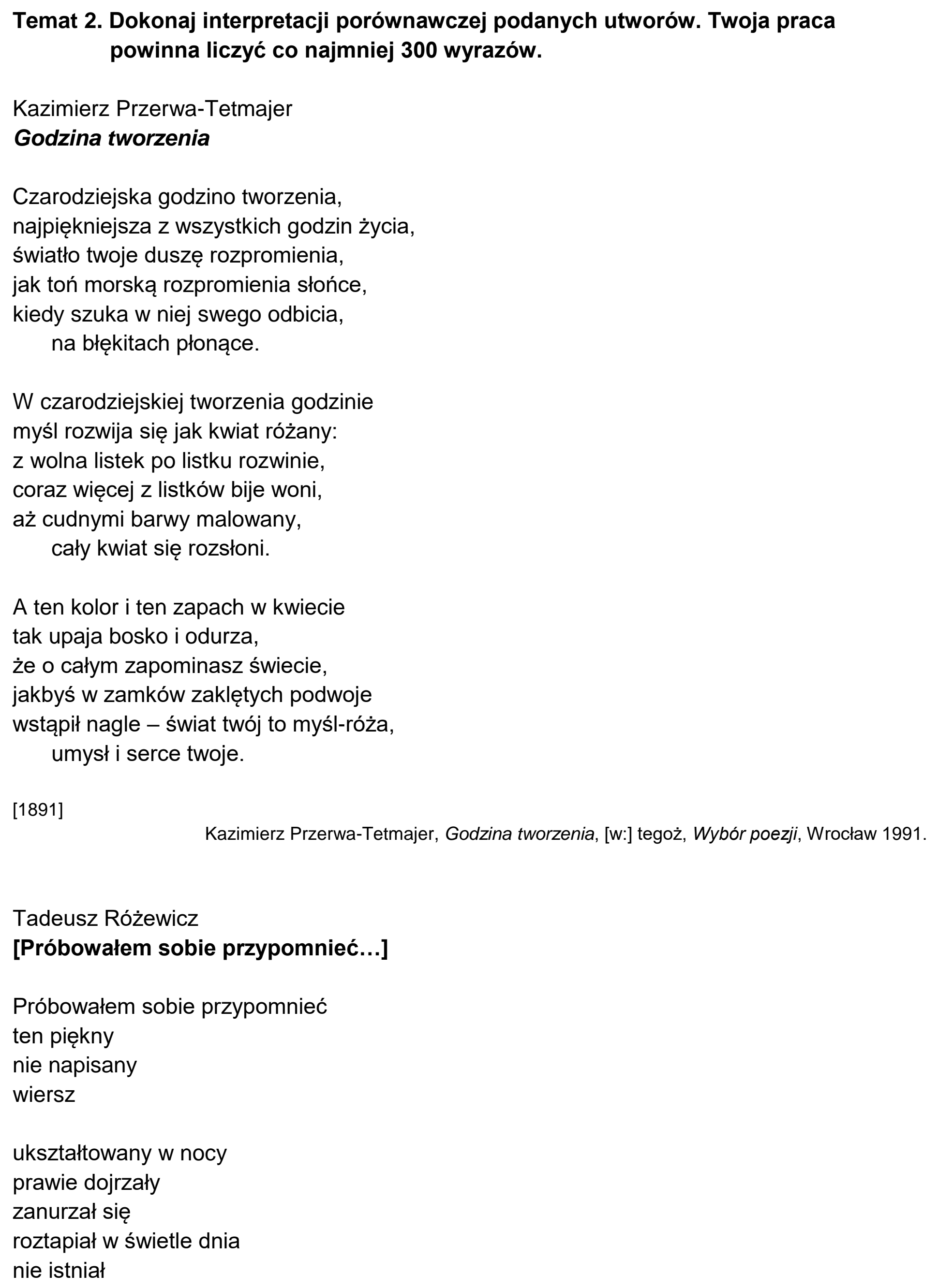 Matura, maj 2022, podgląd zadania 2, fragment 1