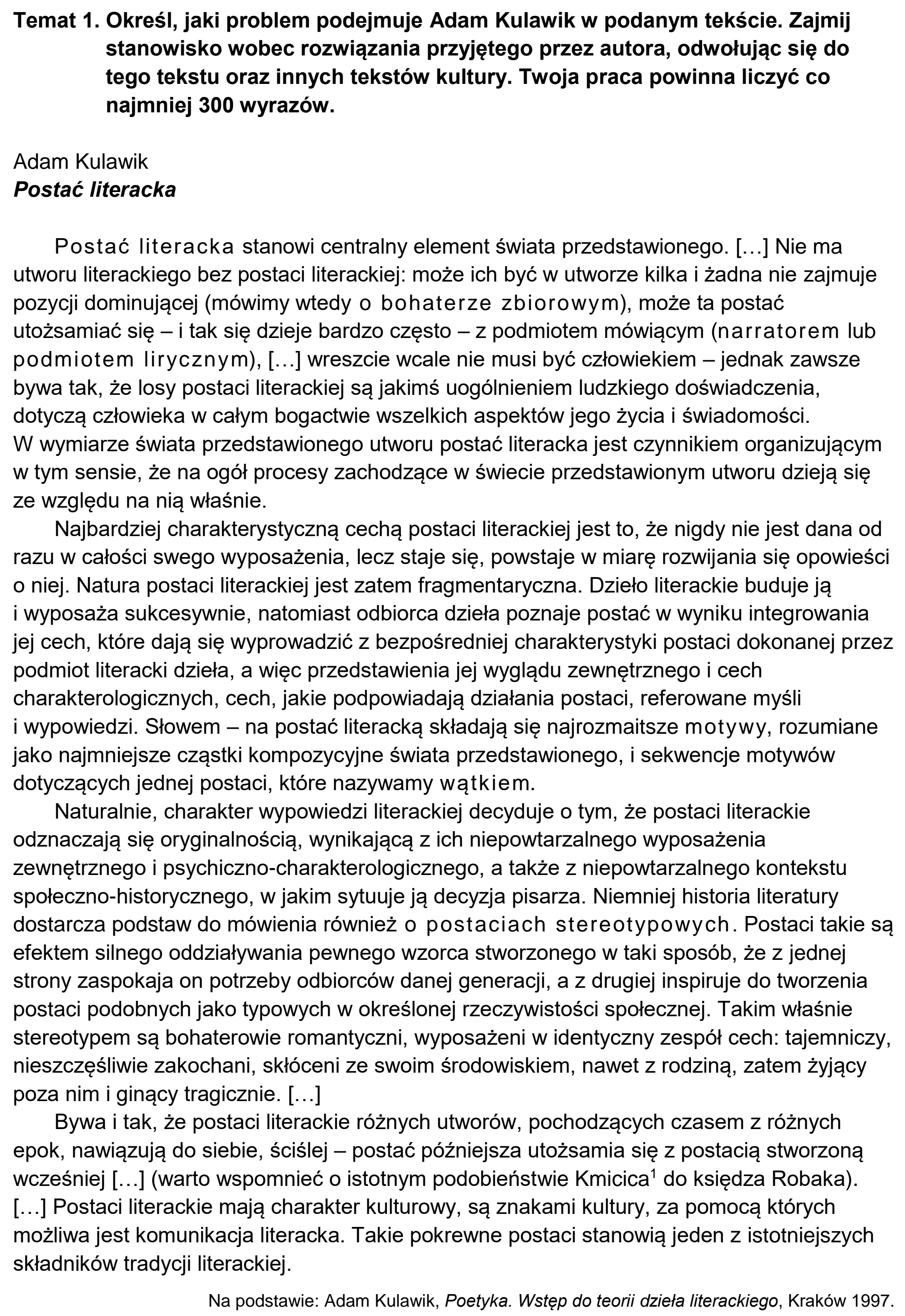 Matura, maj 2023, podgląd zadania 1, fragment 1