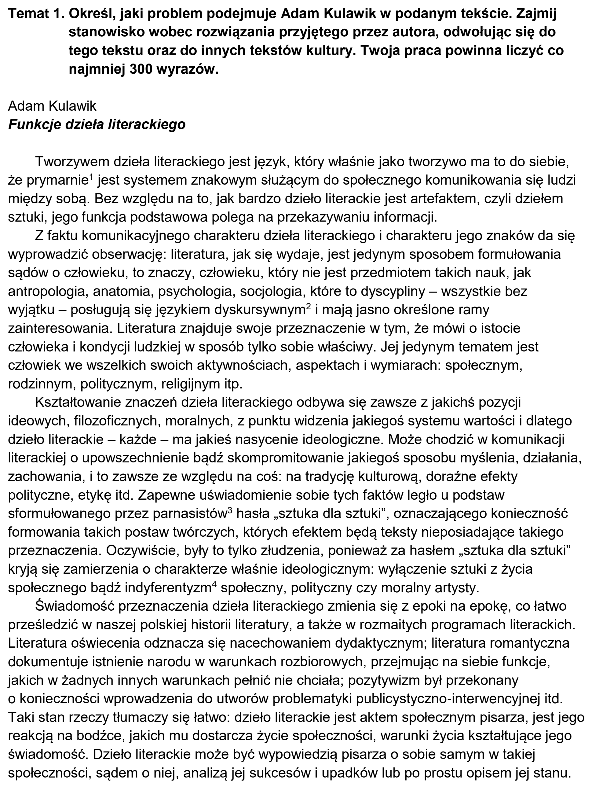 Matura, maj 2025, podgląd zadania 1, fragment 1