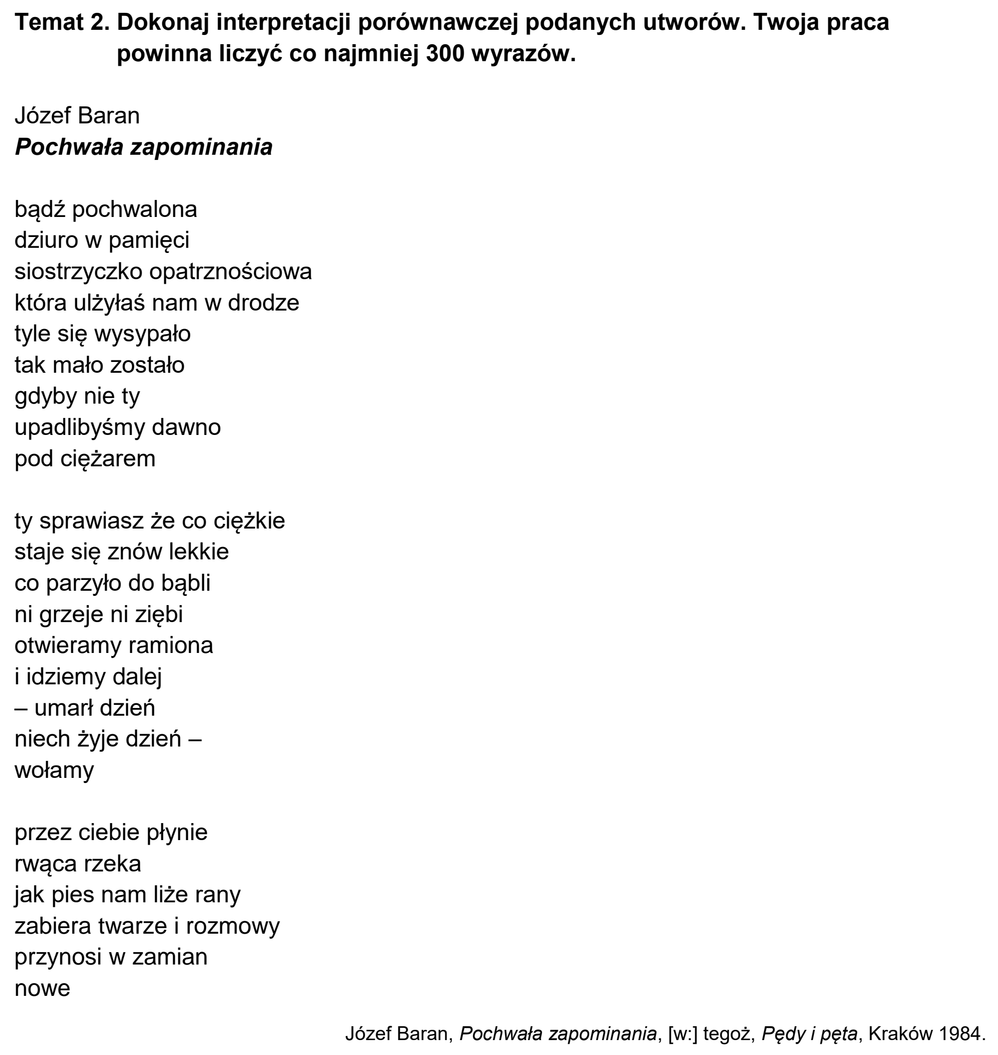 Matura, maj 2025, podgląd zadania 2, fragment 1