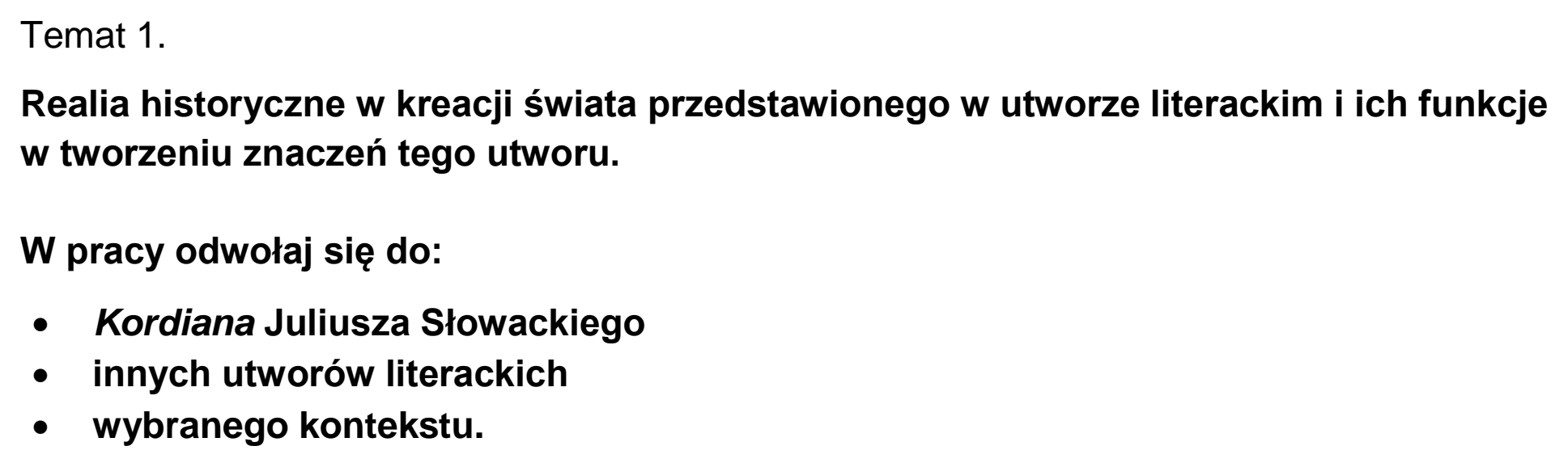 Matura dodatkowa, czerwiec 2025, podgląd zadania 1