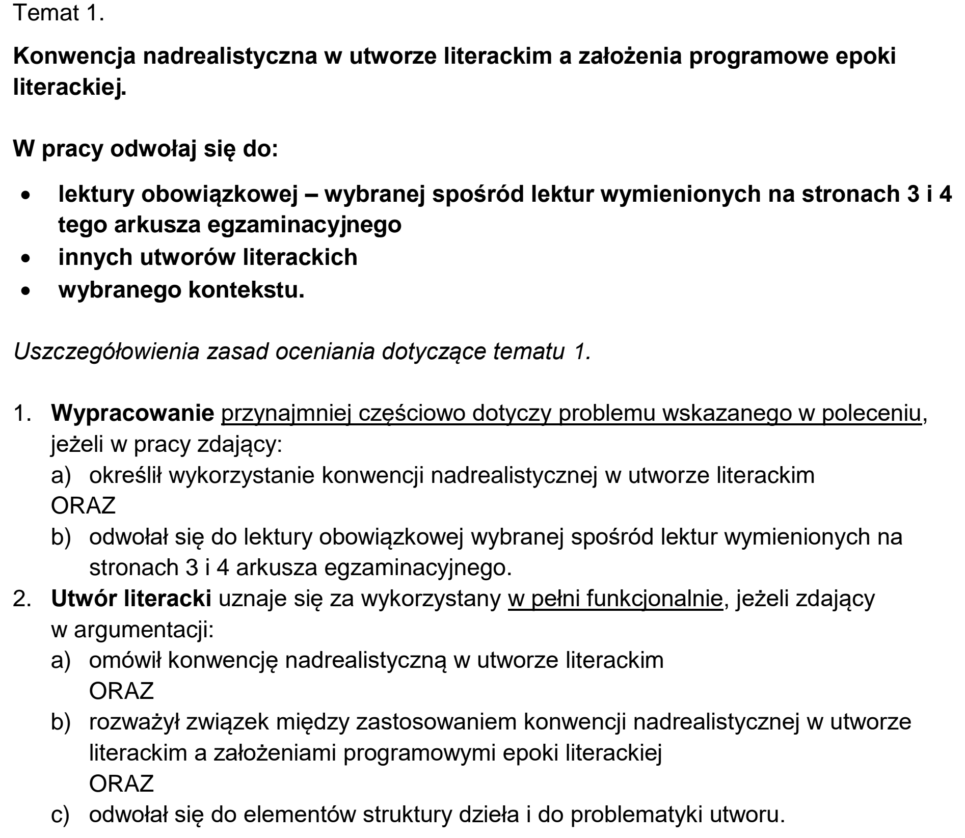 Matura dodatkowa, czerwiec 2026, odpowiedź do zadania 1