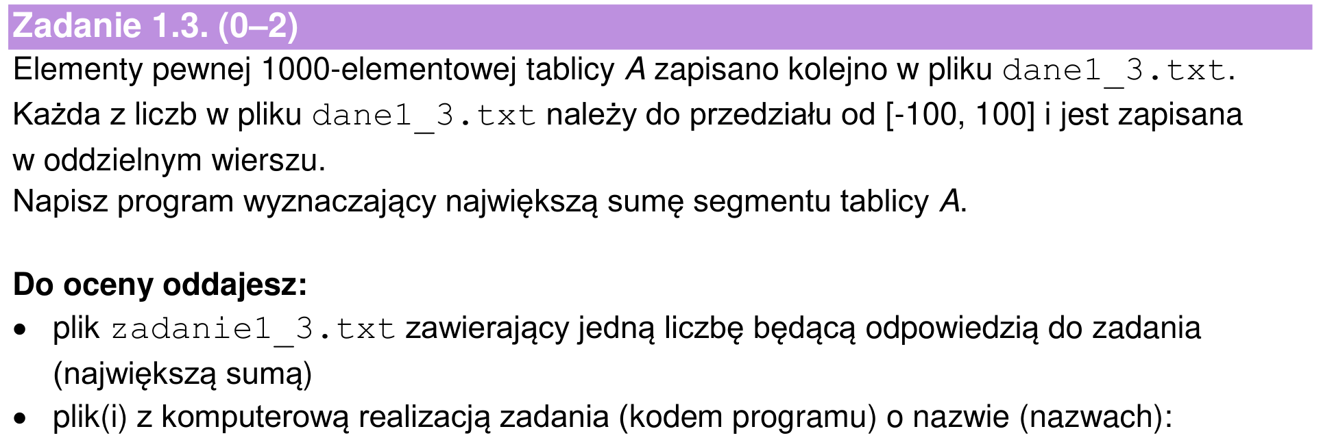Informator maturalny 2024, zadanie 1.3