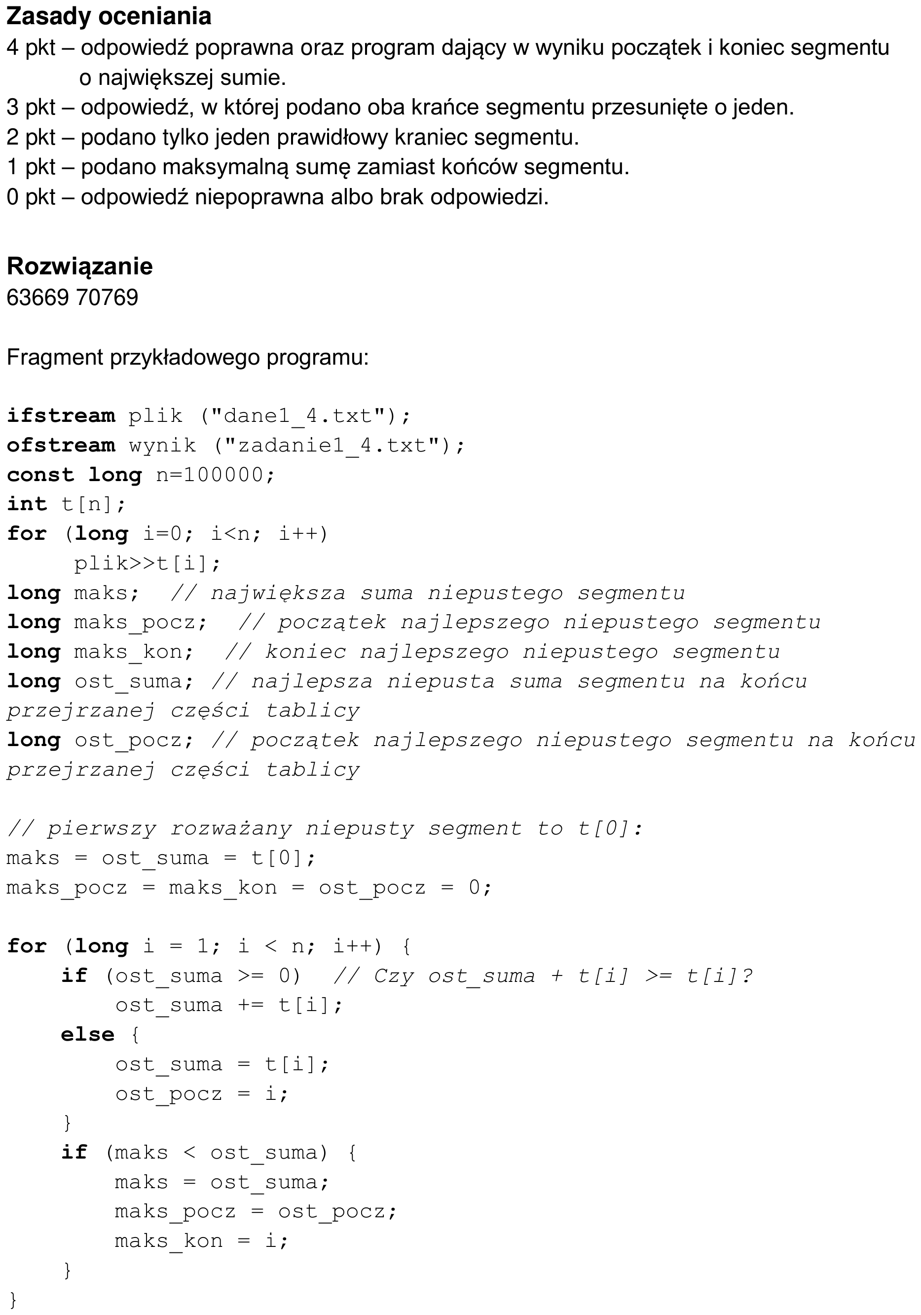 Informator maturalny 2024, odpowiedź do zadania 1.4, fragment 1