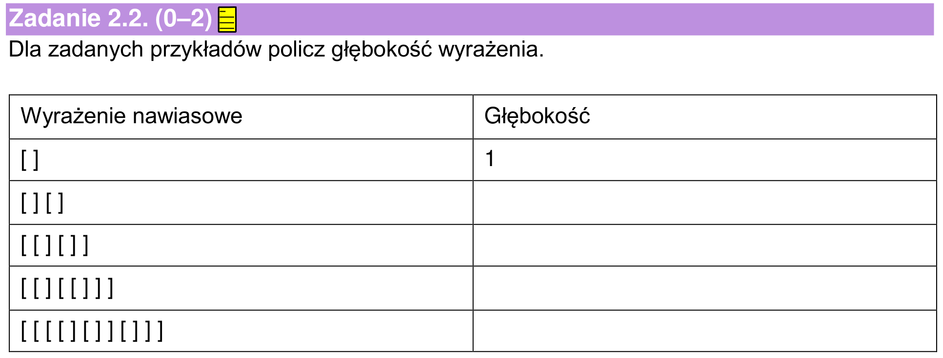 Informator maturalny 2024, zadanie 2.2