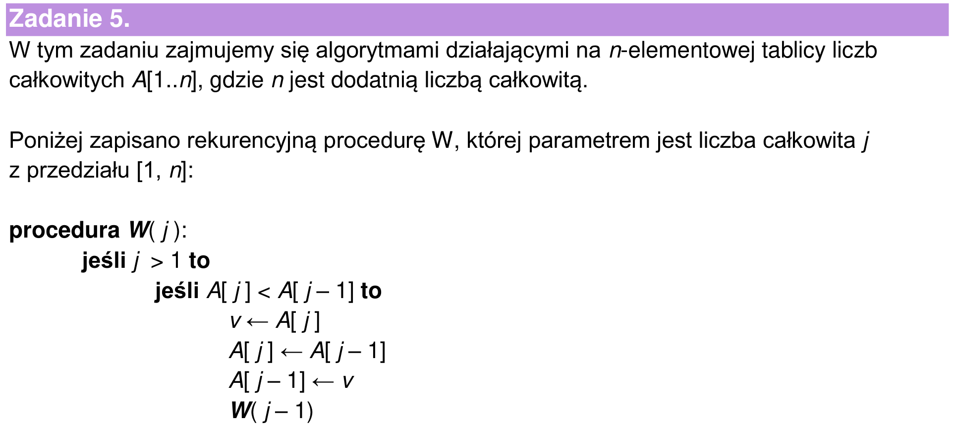 Informator maturalny 2024, wstęp zadania 5