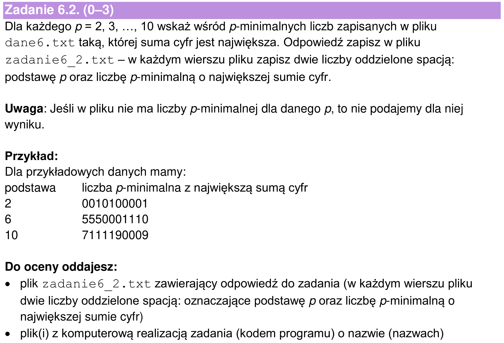 Informator maturalny 2024, zadanie 6.2