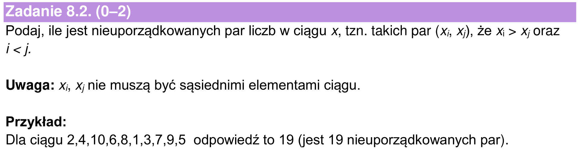 Informator maturalny 2024, zadanie 8.2