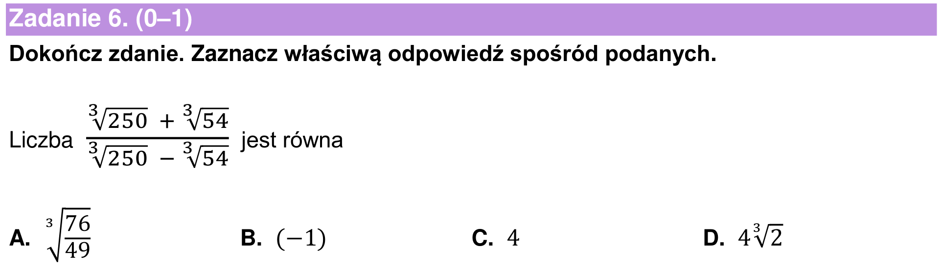 Informator maturalny 2024 – podstawa, podgląd zadania 6