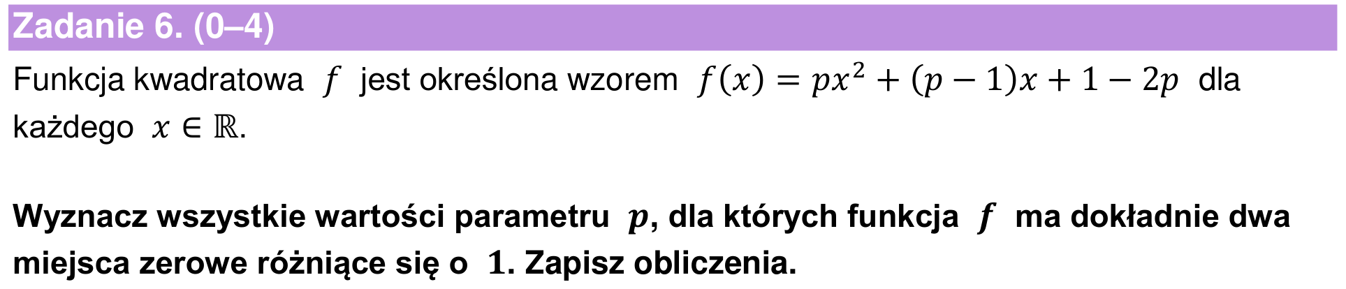 Informator maturalny 2024 – rozszerzenie, podgląd zadania 6