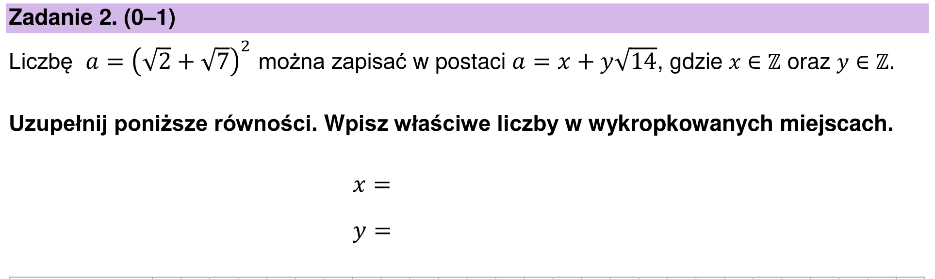 Zbiór zadań 2022 – podstawa, podgląd zadania 2