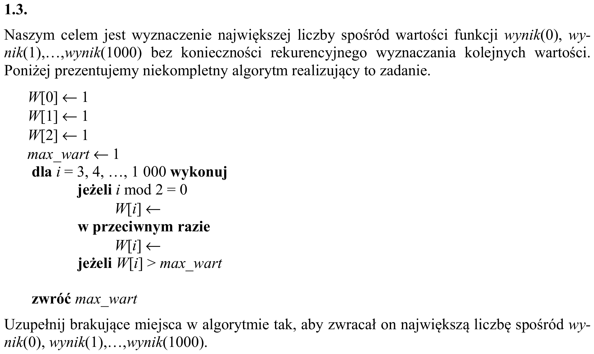 Zbiór zadań 2015, zadanie 1.3