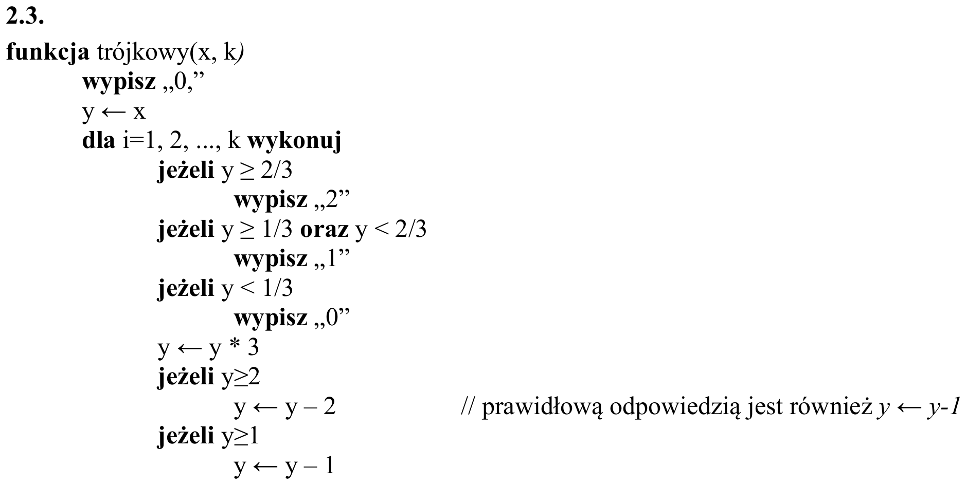 Zbiór zadań 2015, odpowiedź do zadania 2.3