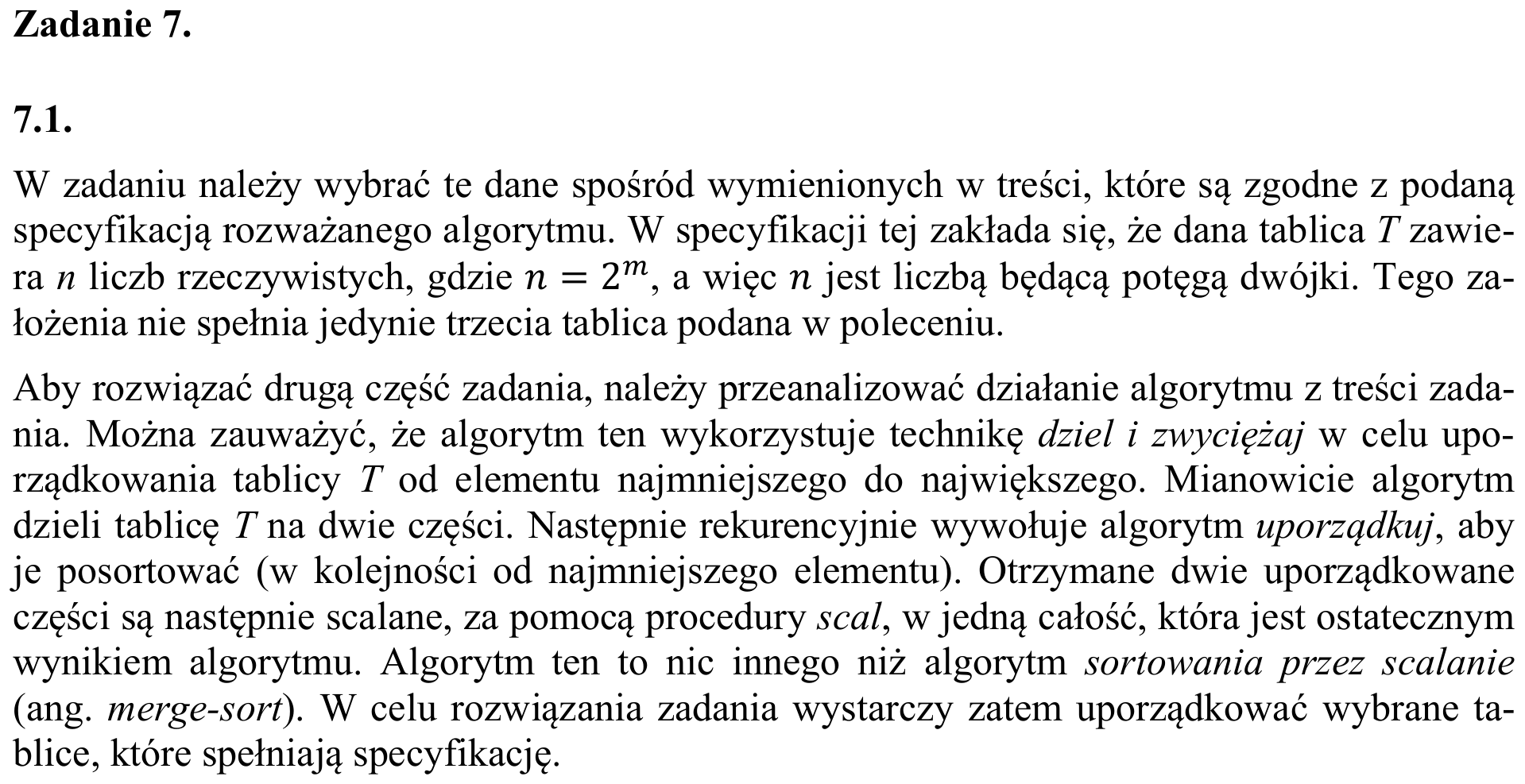 Zbiór zadań 2015, komentarz do zadania 7.1